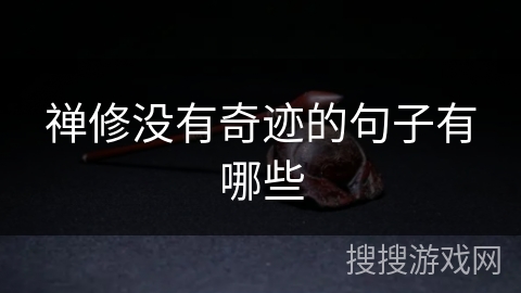 禅修没有奇迹的句子有哪些