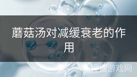 蘑菇汤对减缓衰老的作用