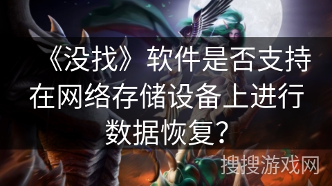 《没找》软件是否支持在网络存储设备上进行数据恢复？