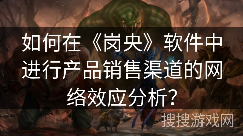 如何在《岗央》软件中进行产品销售渠道的网络效应分析？