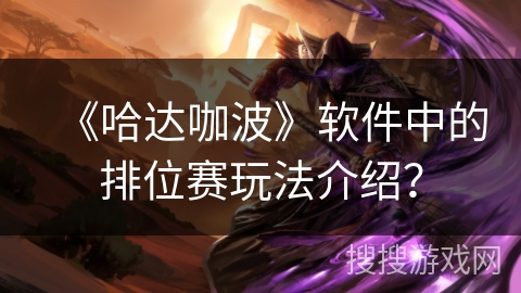 《哈达咖波》软件中的排位赛玩法介绍？