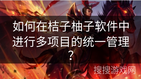 如何在桔子柚子软件中进行多项目的统一管理? 如何在桔子柚子软件中进行多项目的统一管理?