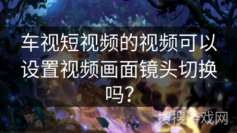 车视短视频的视频可以设置视频画面镜头切换吗？
