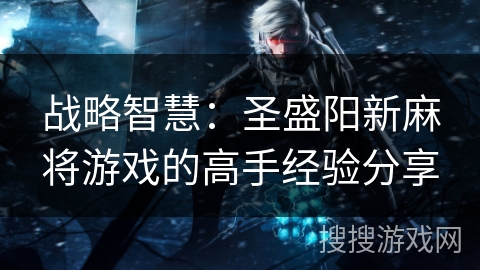 战略智慧：圣盛阳新麻将游戏的高手经验分享