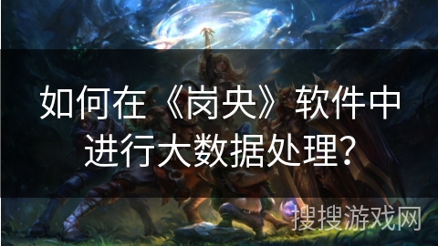 如何在《岗央》软件中进行大数据处理？