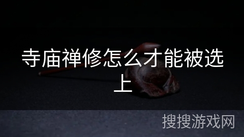 寺庙禅修怎么才能被选上