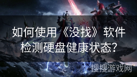 如何使用《没找》软件检测硬盘健康状态？