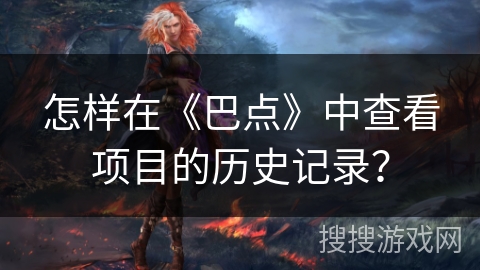 怎样在《巴点》中查看项目的历史记录？