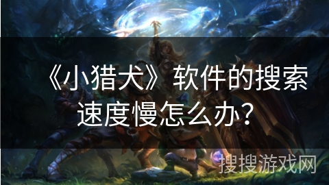 《小猎犬》软件的搜索速度慢怎么办？