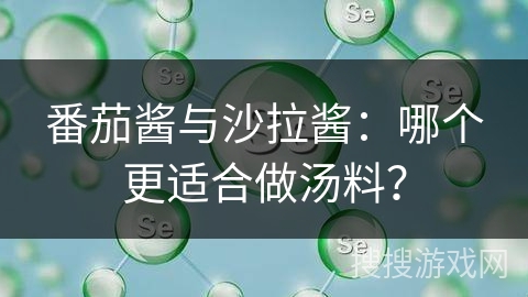 番茄酱与沙拉酱：哪个更适合做汤料？