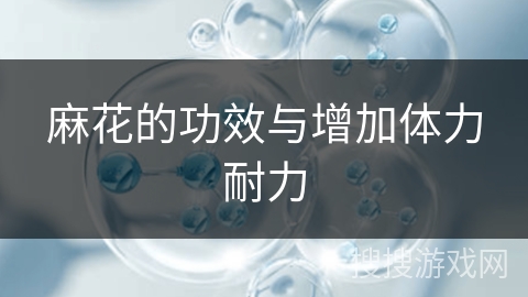 麻花的功效与增加体力耐力