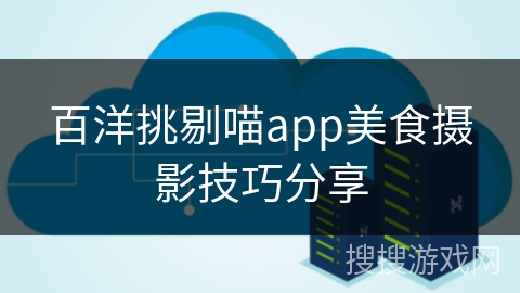 百洋挑剔喵app美食摄影技巧分享