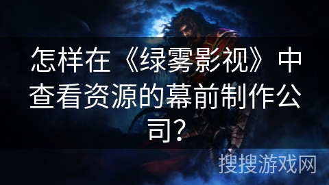怎样在《绿雾影视》中查看资源的幕前制作公司？