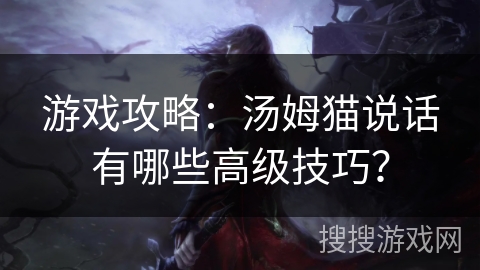游戏攻略：汤姆猫说话有哪些高级技巧？