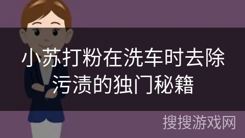 小苏打粉在洗车时去除污渍的独门秘籍