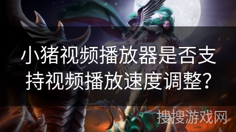 小猪视频播放器是否支持视频播放速度调整？