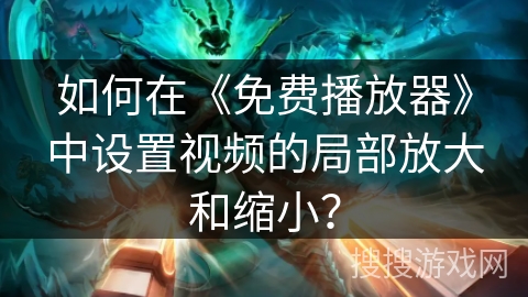 如何在《免费播放器》中设置视频的局部放大和缩小？