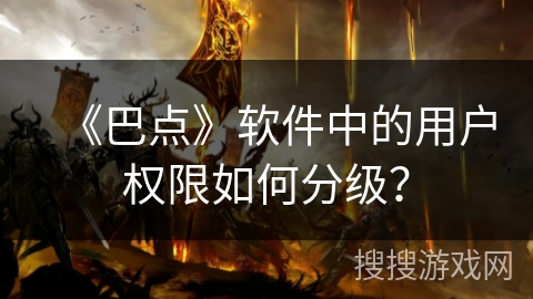 《巴点》软件中的用户权限如何分级? 《巴点》软件中的用户权限如何分级?