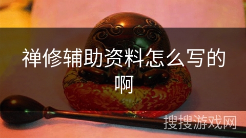 禅修辅助资料怎么写的啊