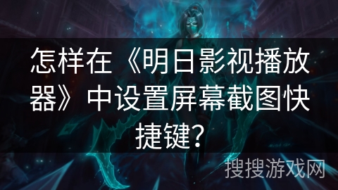 怎样在《明日影视播放器》中设置屏幕截图快捷键？