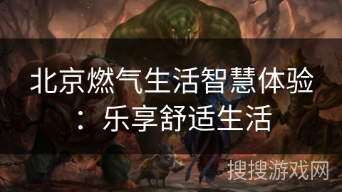 北京燃气生活智慧体验：乐享舒适生活