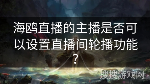 海鸥直播的主播是否可以设置直播间轮播功能？