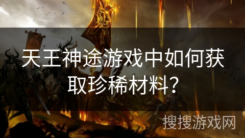 天王神途游戏中如何获取珍稀材料？