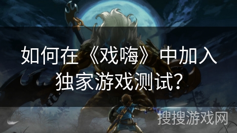 如何在《戏嗨》中加入独家游戏测试？