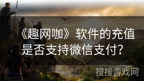 《趣网咖》软件的充值是否支持微信支付？
