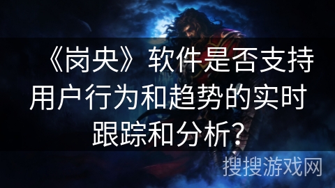 《岗央》软件是否支持用户行为和趋势的实时跟踪和分析？
