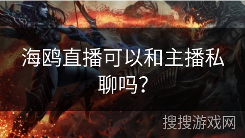海鸥直播可以和主播私聊吗？