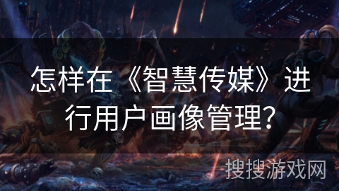 怎样在《智慧传媒》进行用户画像管理？