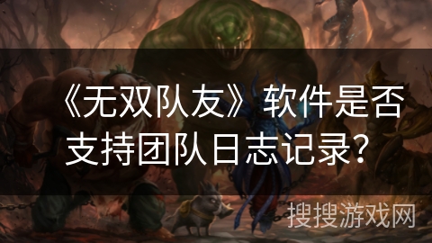 《无双队友》软件是否支持团队日志记录？