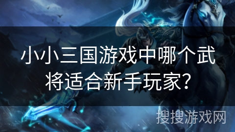 小小三国游戏中哪个武将适合新手玩家？