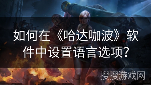 如何在《哈达咖波》软件中设置语言选项？