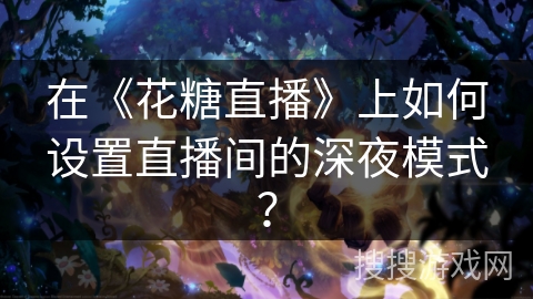 在《花糖直播》上如何设置直播间的深夜模式？
