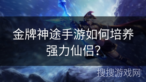 金牌神途手游如何培养强力仙侣？