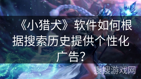 《小猎犬》软件如何根据搜索历史提供个性化广告？