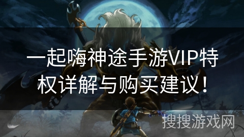 一起嗨神途手游VIP特权详解与购买建议! 一起嗨神途手游VIP特权详解与购买建议!