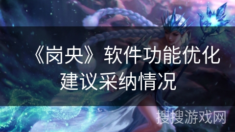 《岗央》软件功能优化建议采纳情况