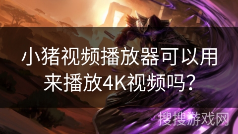 小猪视频播放器可以用来播放4K视频吗？