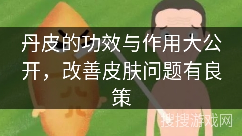 丹皮的功效与作用大公开，改善皮肤问题有良策