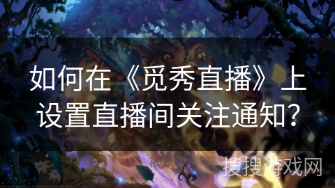 如何在《觅秀直播》上设置直播间关注通知？