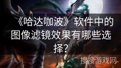 《哈达咖波》软件中的图像滤镜效果有哪些选择？