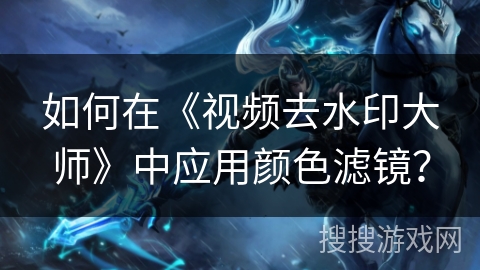 如何在《视频去水印大师》中应用颜色滤镜？