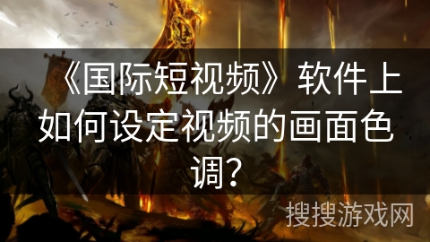 《国际短视频》软件上如何设定视频的画面色调？