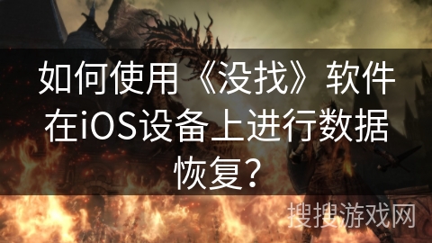 如何使用《没找》软件在iOS设备上进行数据恢复？