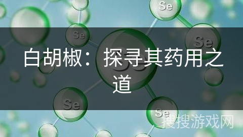 白胡椒：探寻其药用之道