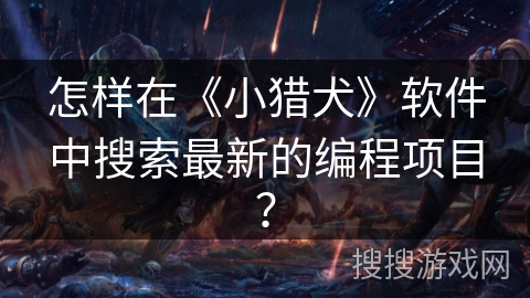 怎样在《小猎犬》软件中搜索最新的编程项目？