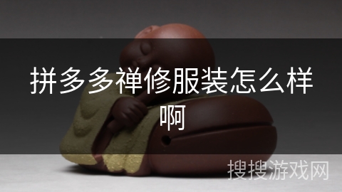 拼多多禅修服装怎么样啊